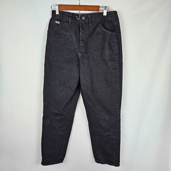 Lee Relaxed Fit 10P Petite Black Denim Jeans Cotton Blend High Waisted - Picture 4 of 10